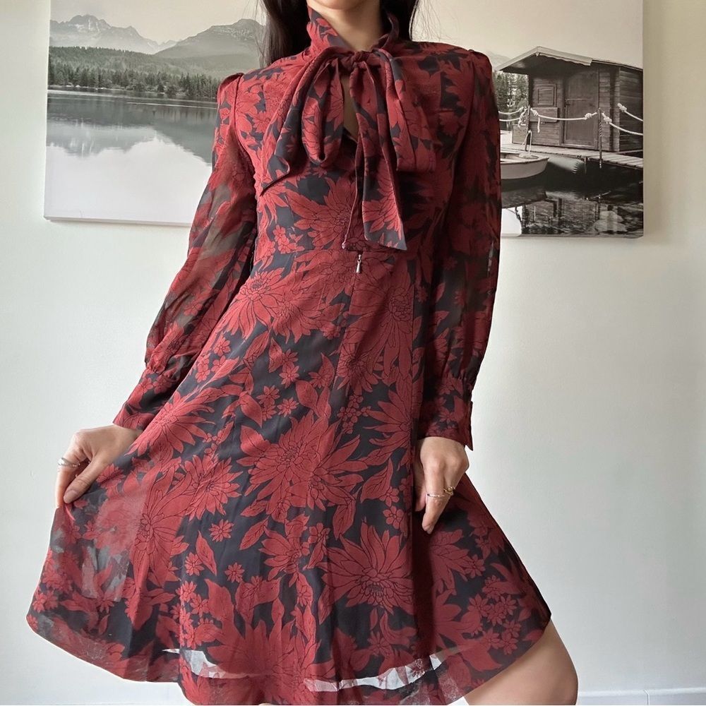 90s vintage whimsigoth preppy formal dress - Picture 4 of 7
